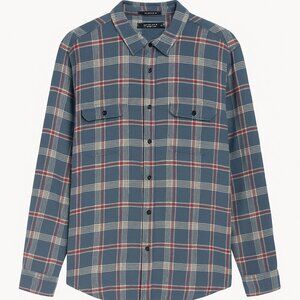 Lucky Brand Classic Fit Plaid Flannel Shirt – XXL Blue Red